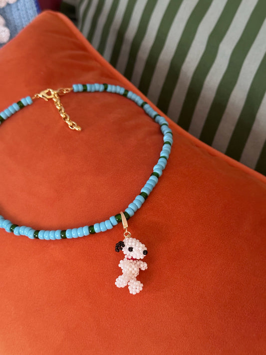 Snoopy bead necklace