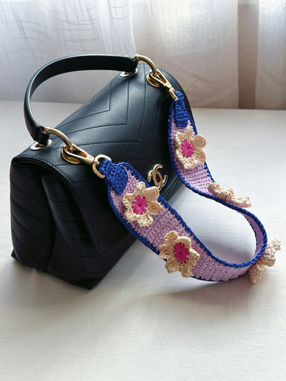 Raffia Flower Bag Strap