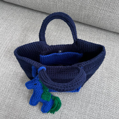 Petite Charm Tote Navy Blue/Electric Blue (PM)