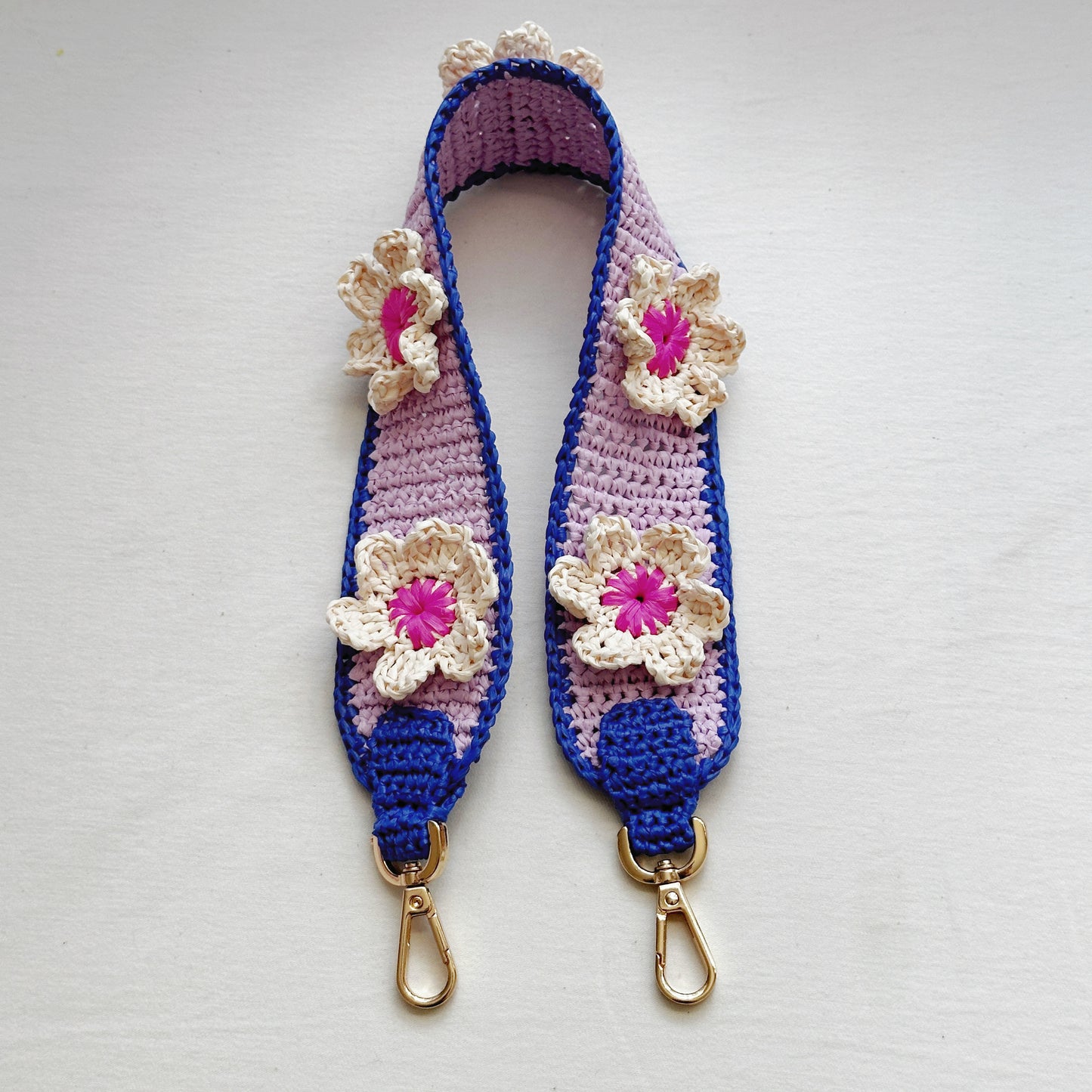 Raffia Flower Bag Strap