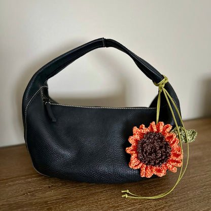 Raffia Sunflower Bag Charm