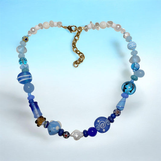 Blue ombré necklace 🐟