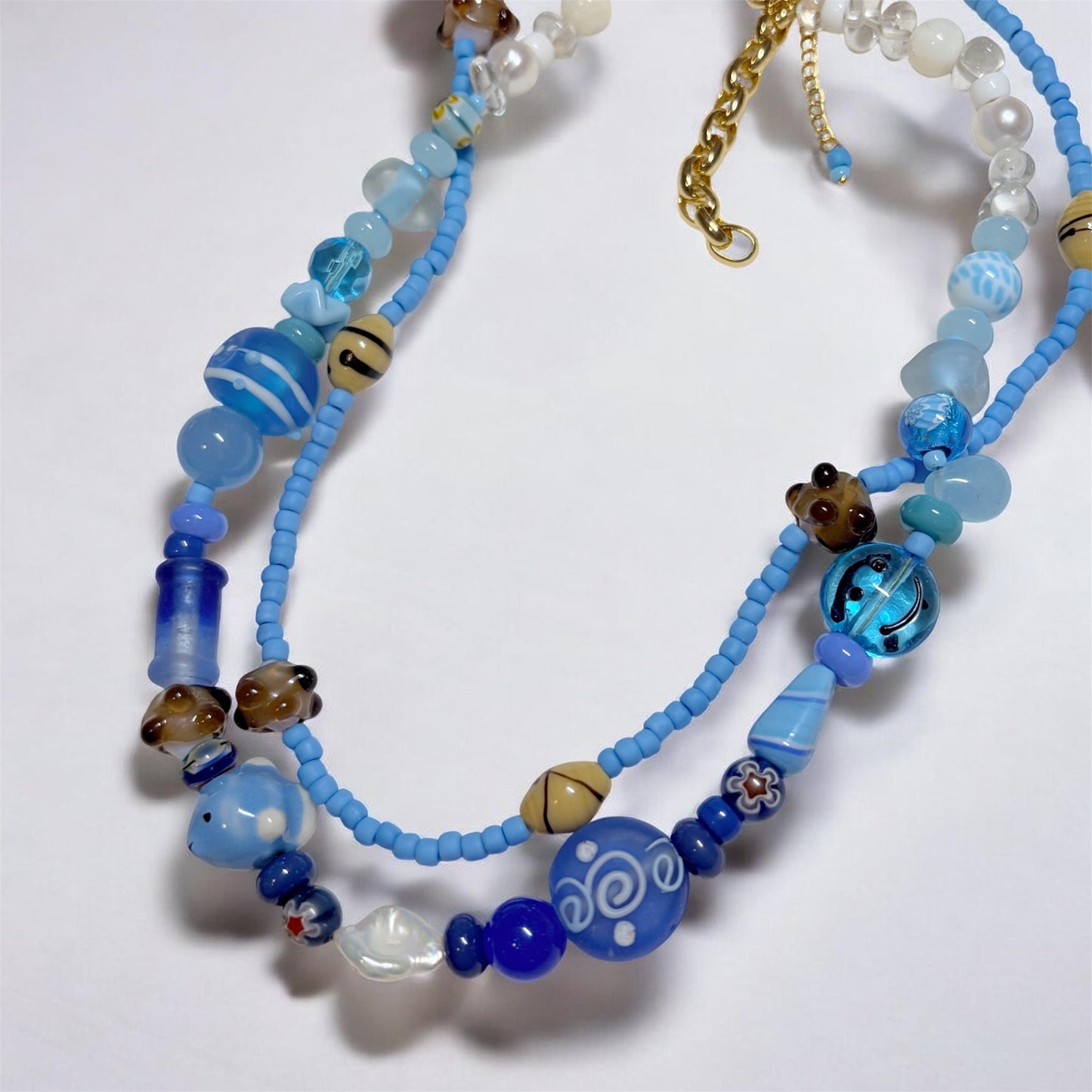 Blue ombré necklace 🐟