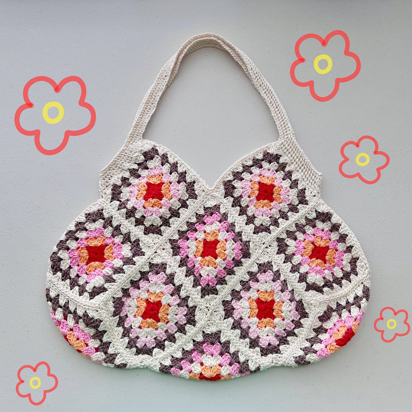 Dumpling Bag - Pink/Brown