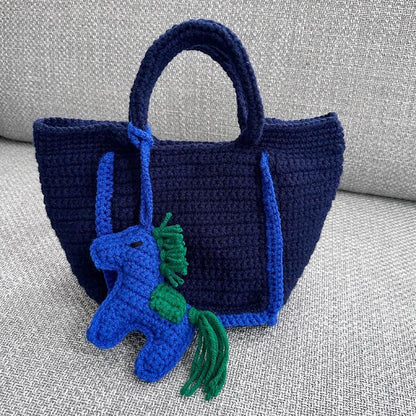 Petite Charm Tote Navy Blue/Electric Blue (PM)